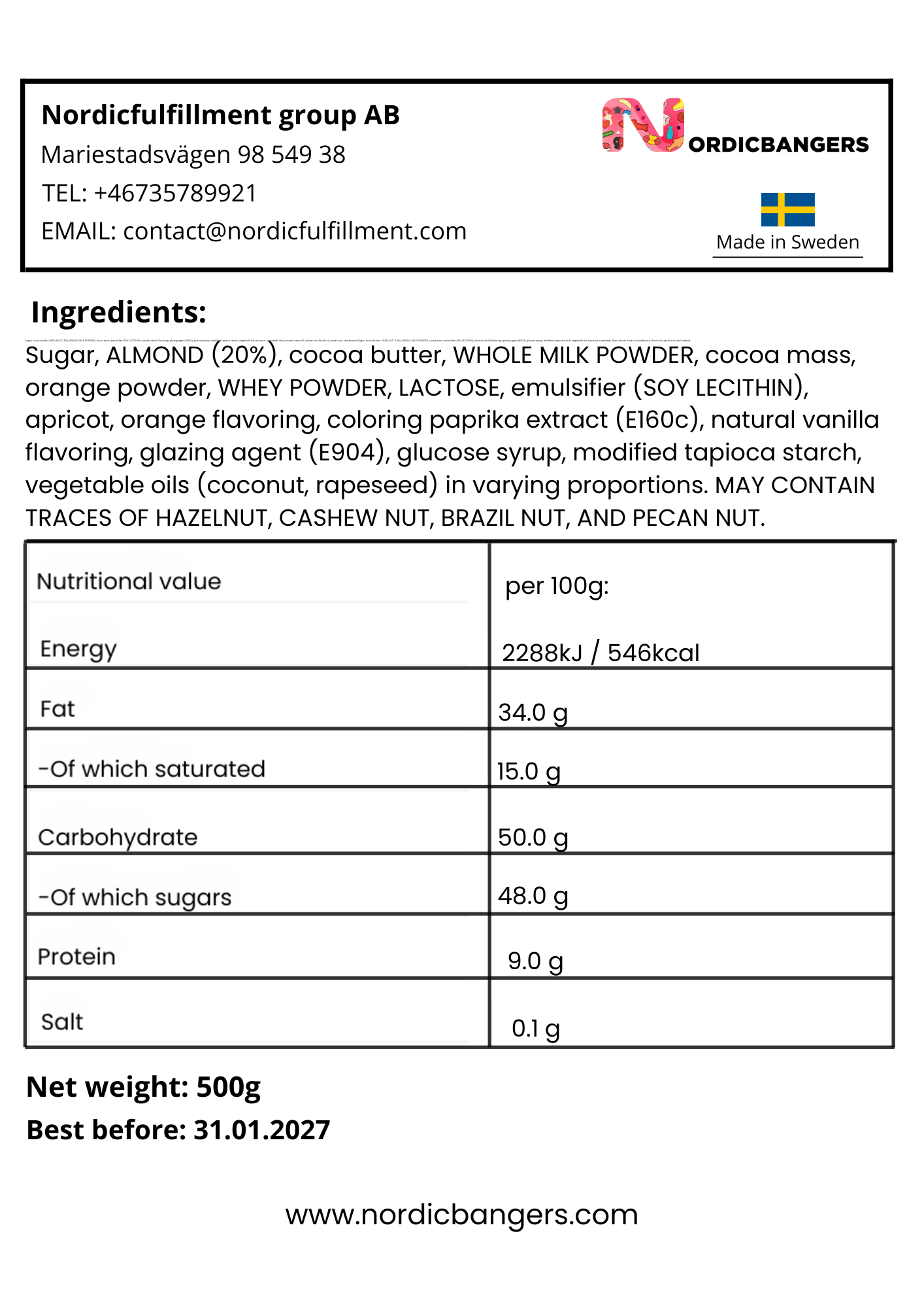 Orange Almonds - Nordicbangers