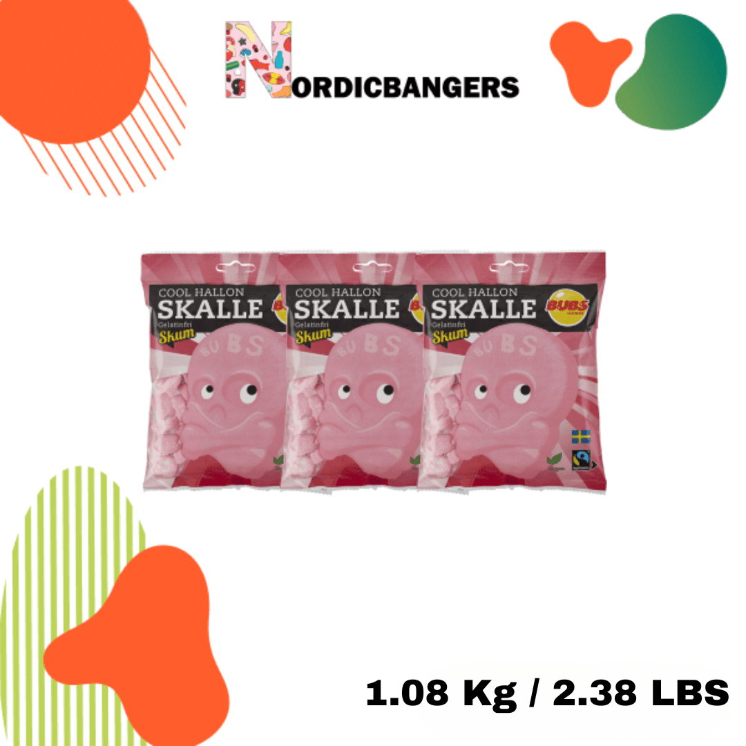 Swedish Candy - Bubs Cool Raspberry Skull Foam - Nordicbangers