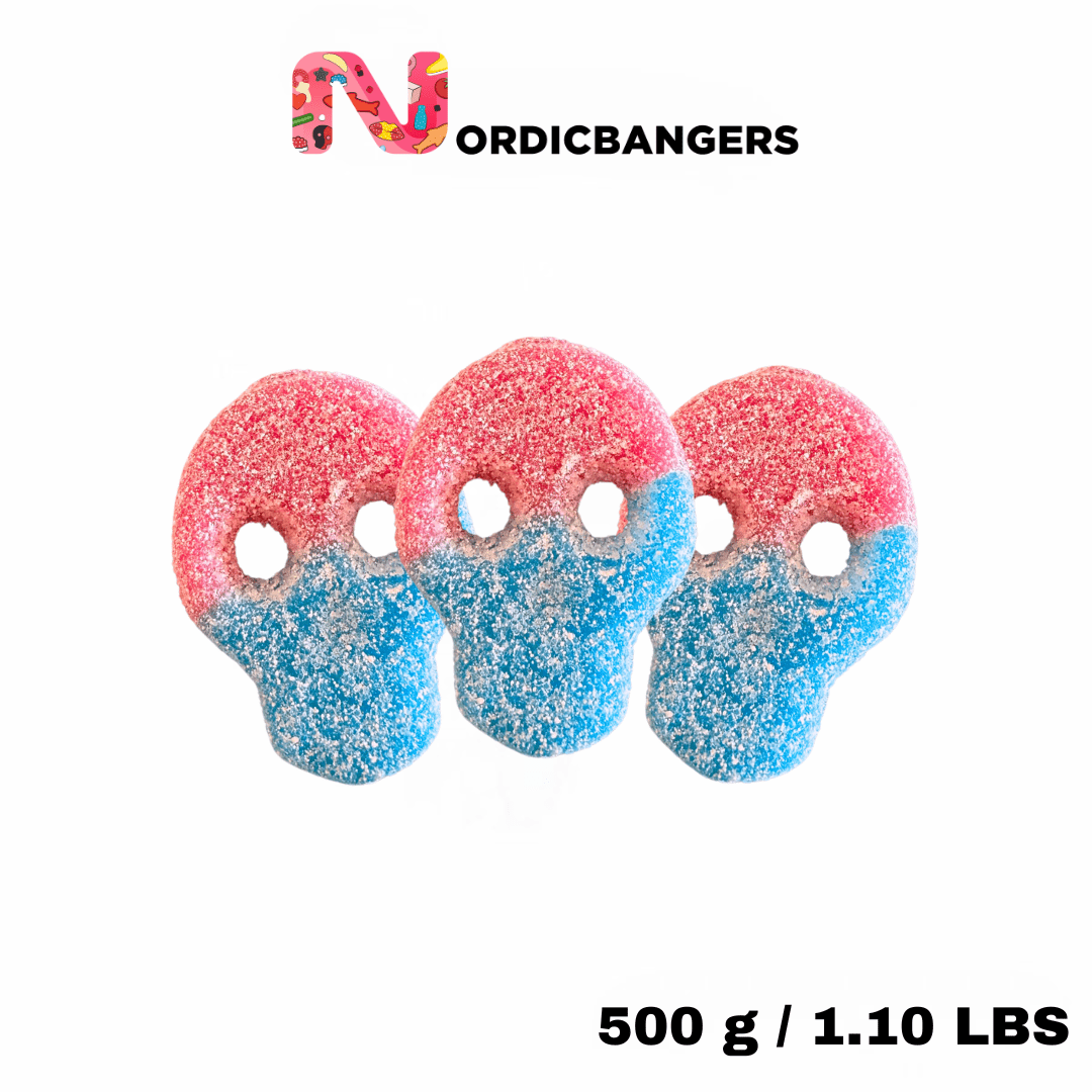 Swedish candy - Veggie Fizzy Skulls - Nordicbangers