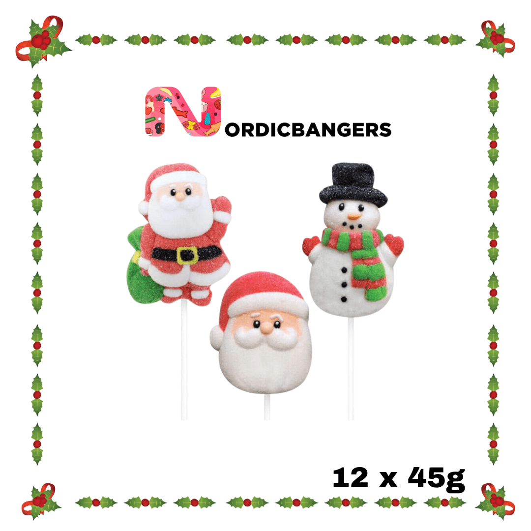 Swedish Christmas Candy - CHRISTMAS MARSHMALLOW LOLLIPOP - Nordicbangers