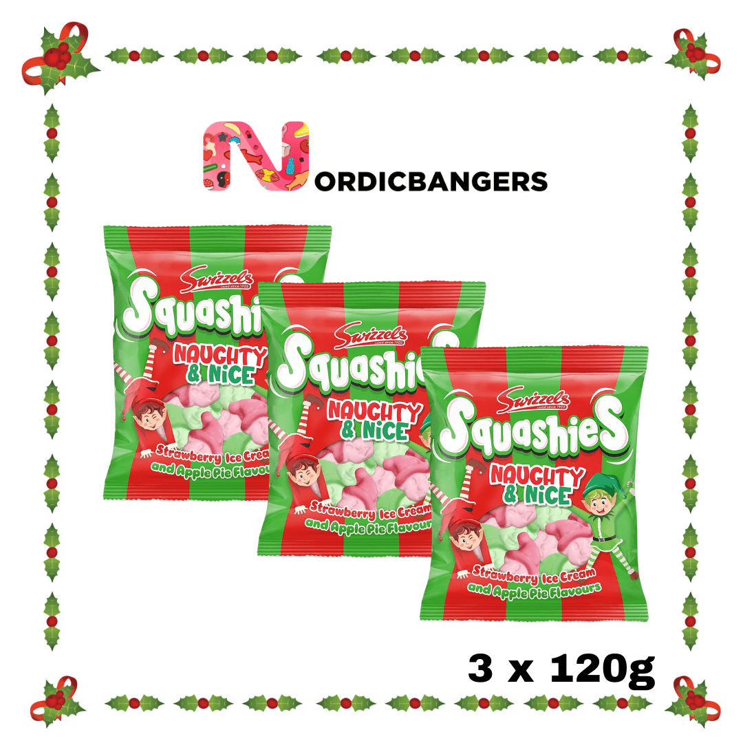 Swedish Christmas Candy - Squashies Naughty & Nice 120g - Nordicbangers