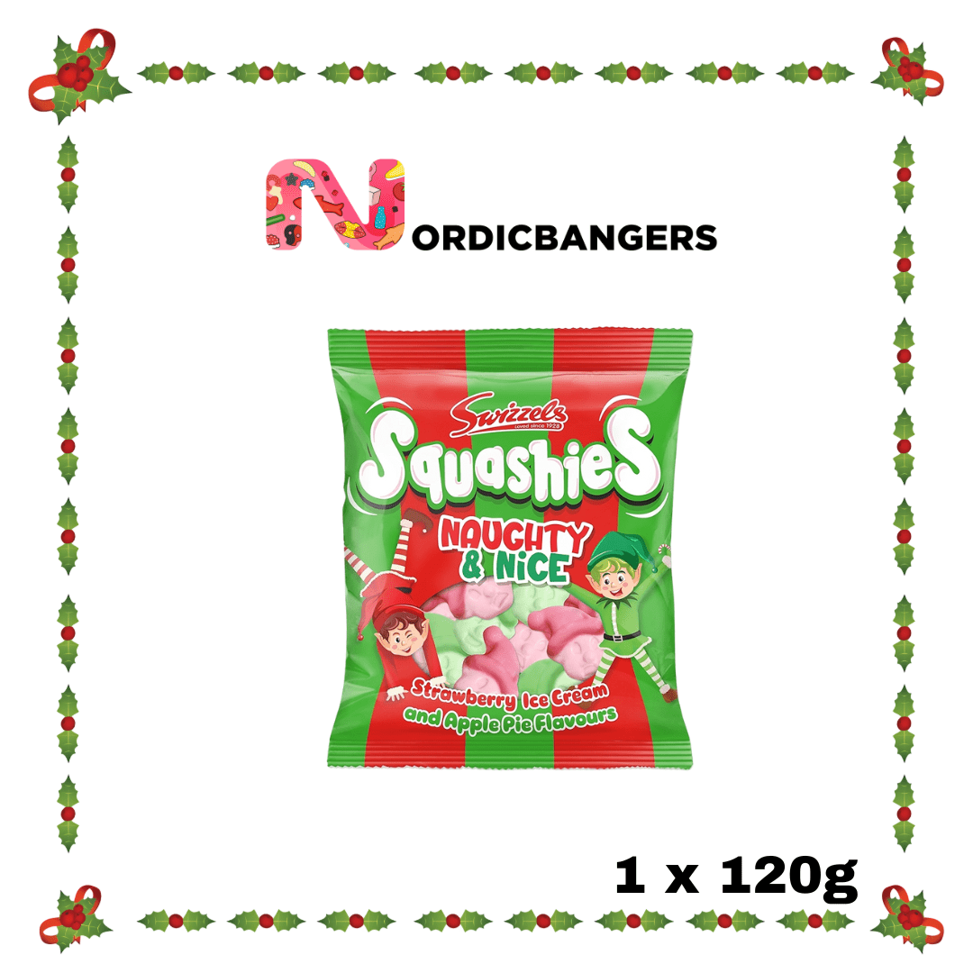Swedish Christmas Candy - Squashies Naughty & Nice 120g - Nordicbangers