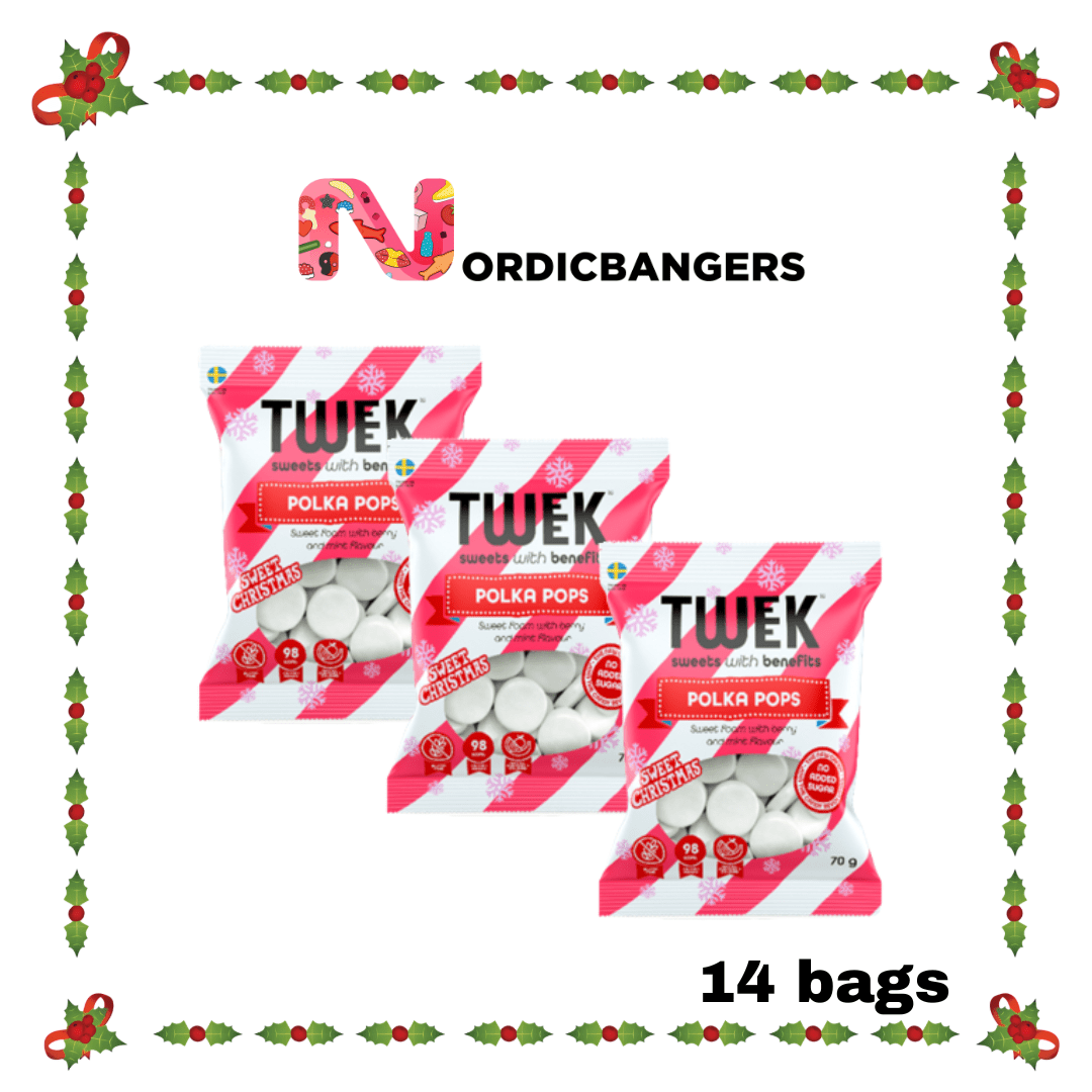 Swedish Christmas Candy - TWEEK Polka Pops - Nordicbangers
