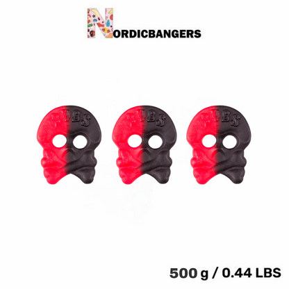 Swedish Candy - Bubs Raspberry/Licorice Skull