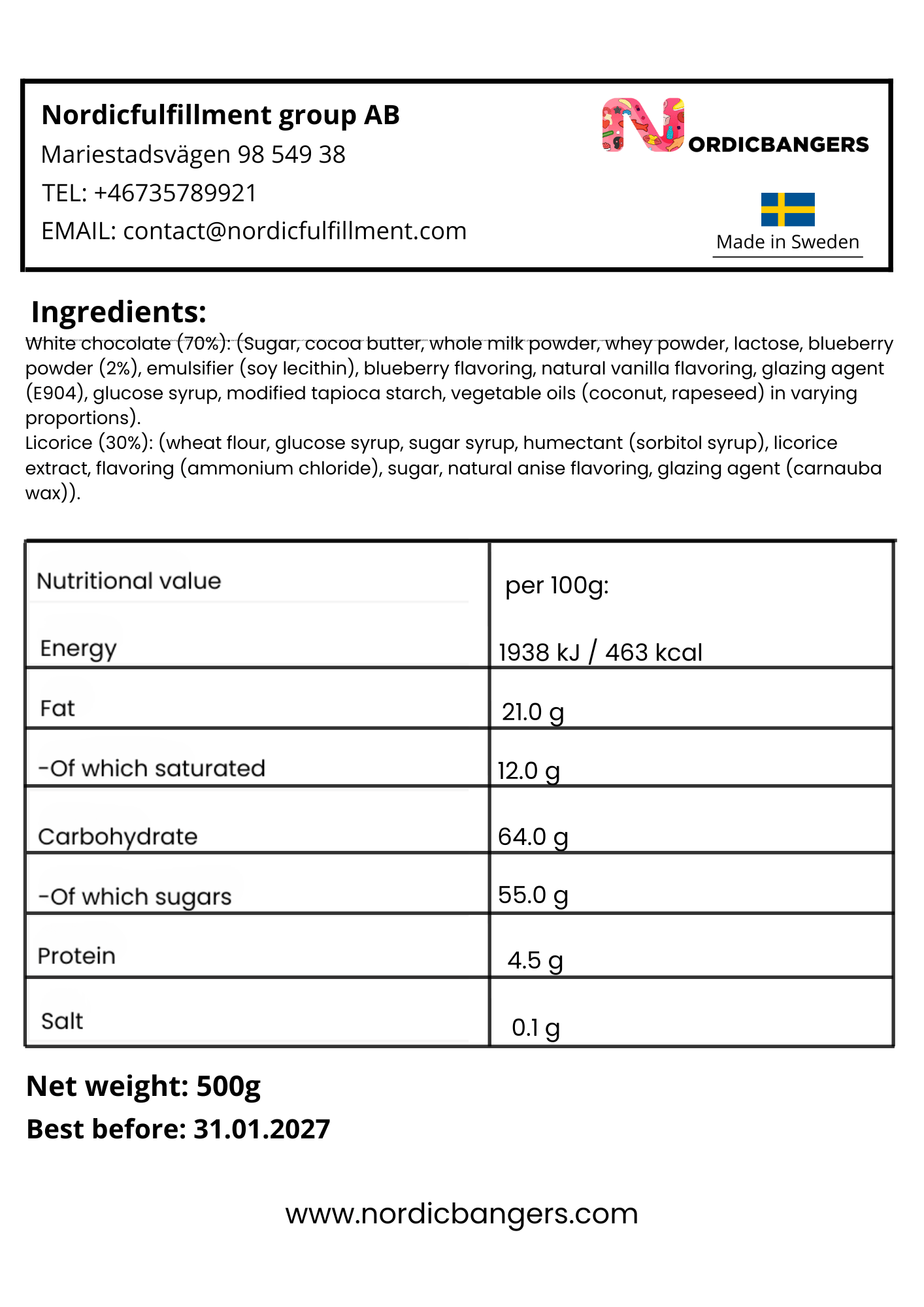 Blueberry Licorice - Nordicbangers