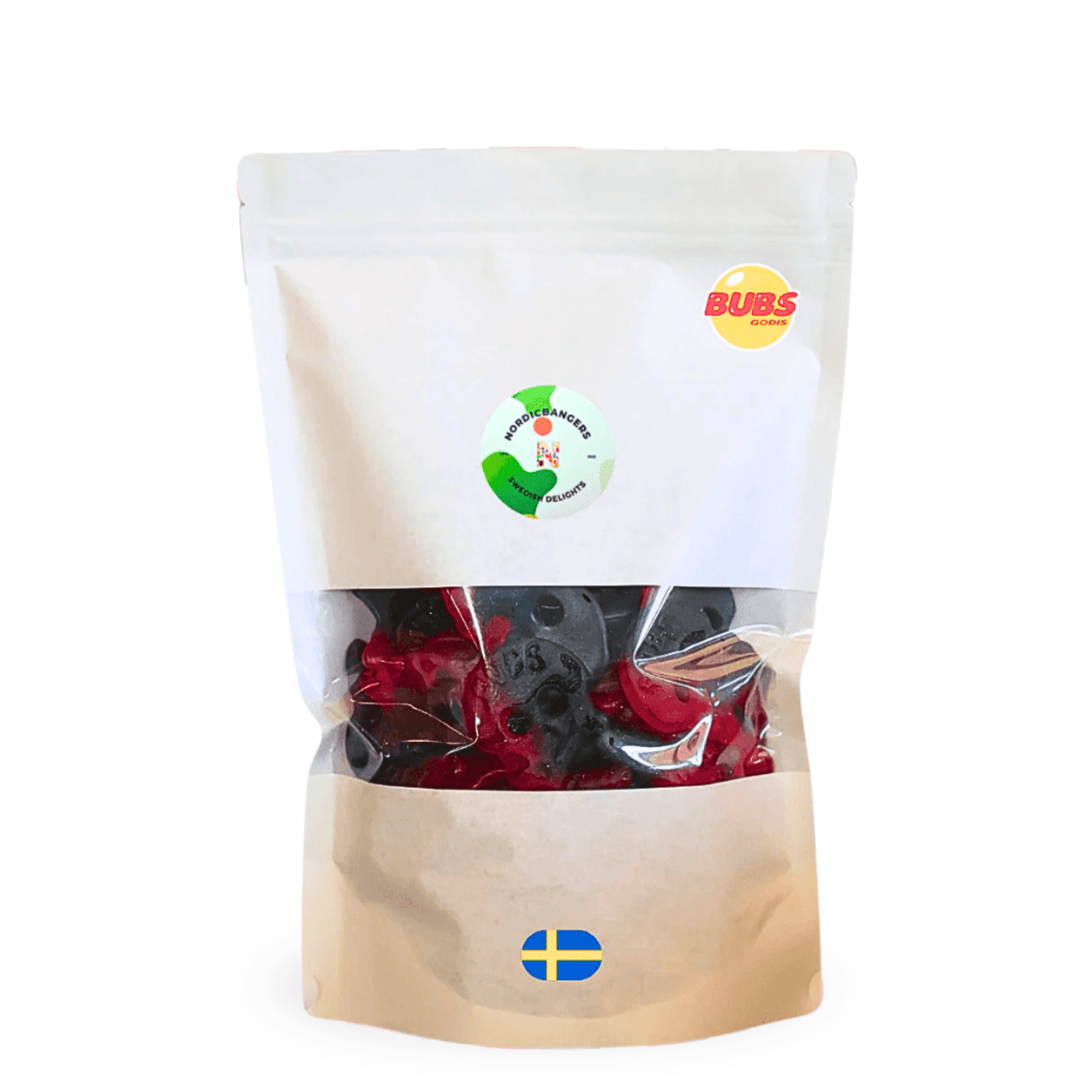 Bubs Raspberry/Licorice Skull - Nordicbangers