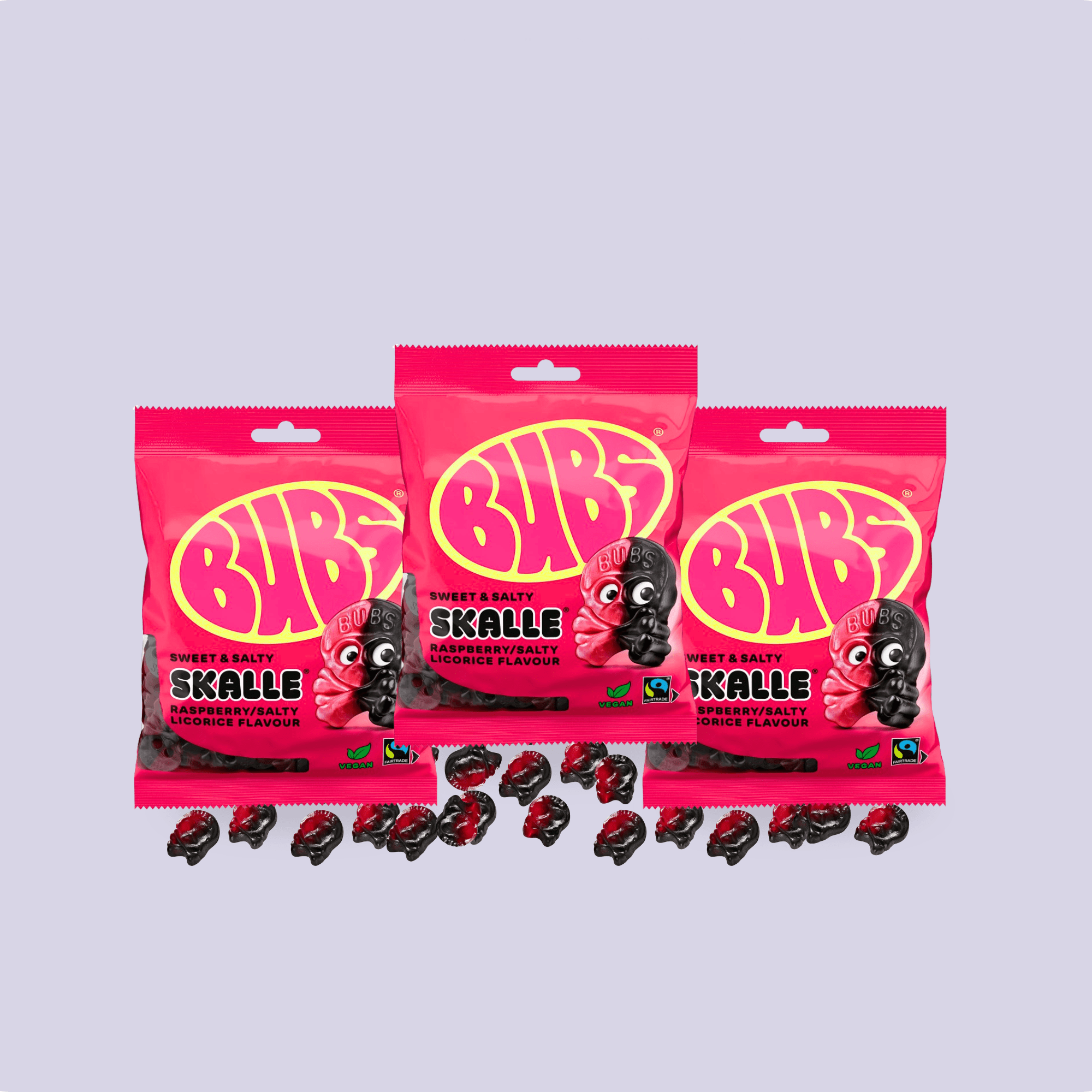 Bubs Raspberry/Licorice Skulls - Nordicbangers