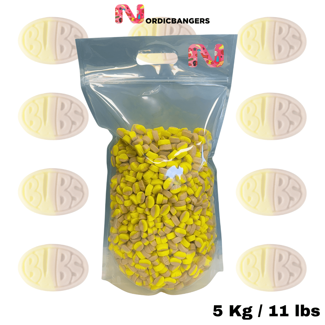 BUBS Vegan Banana Toffee Mini Ovals - Big Pick & Mix Bag - Nordicbangers