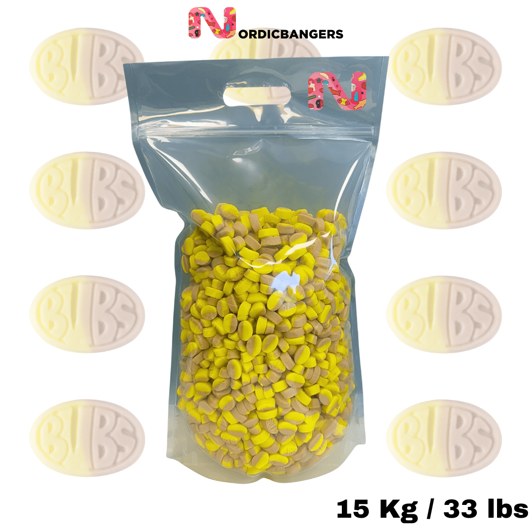 BUBS Vegan Banana Toffee Mini Ovals - Big Pick & Mix Bag - Nordicbangers