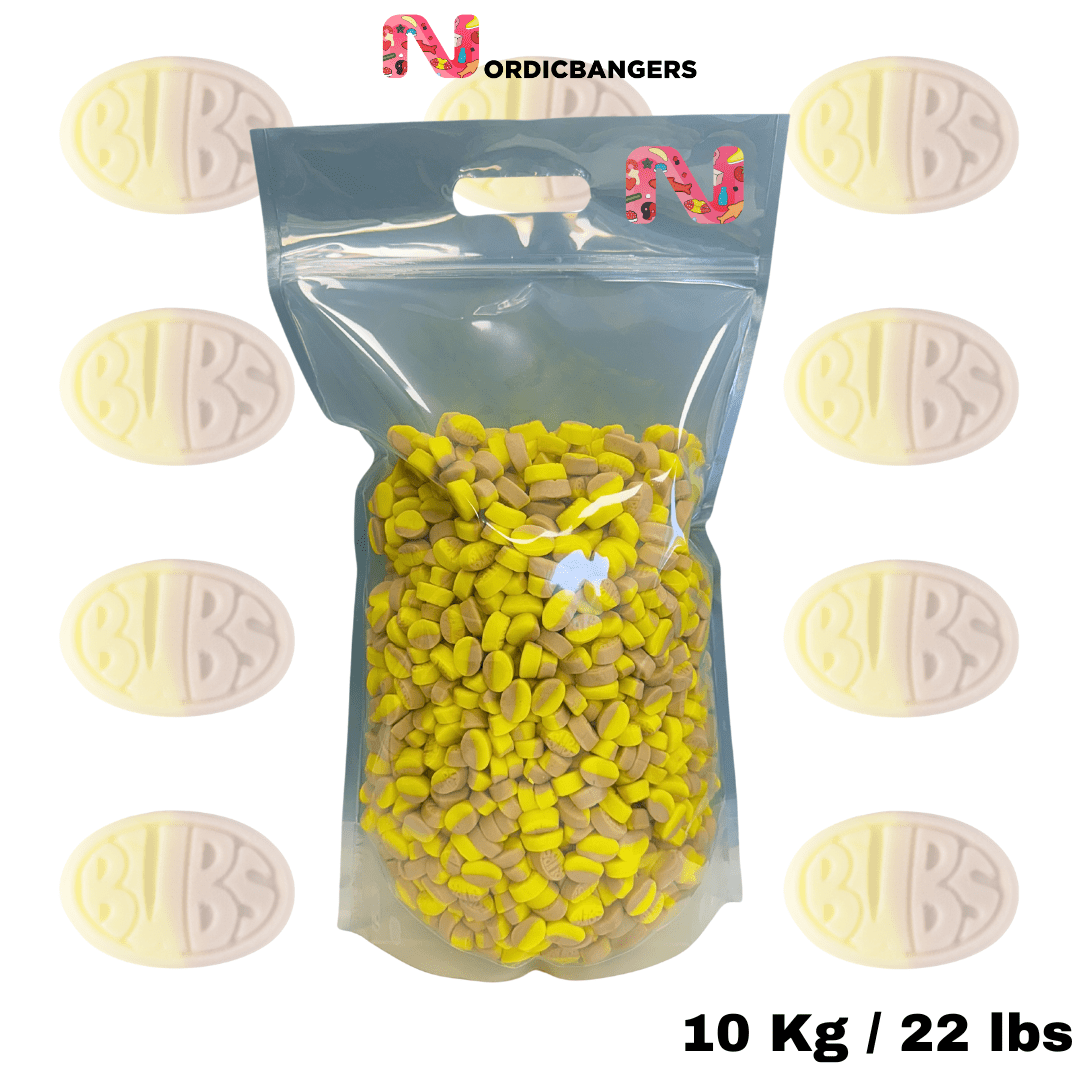BUBS Vegan Banana Toffee Mini Ovals - Big Pick & Mix Bag - Nordicbangers