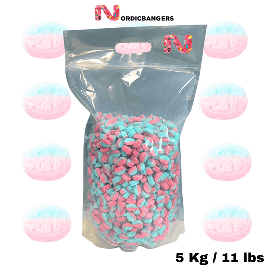 BUBS Vegan Ovals Raspberry & Blueberry Mini - Big Pick & Mix - Nordicbangers