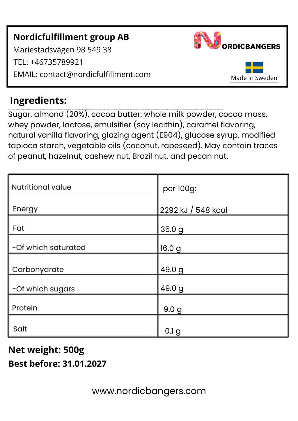 Caramel Almonds - Nordicbangers