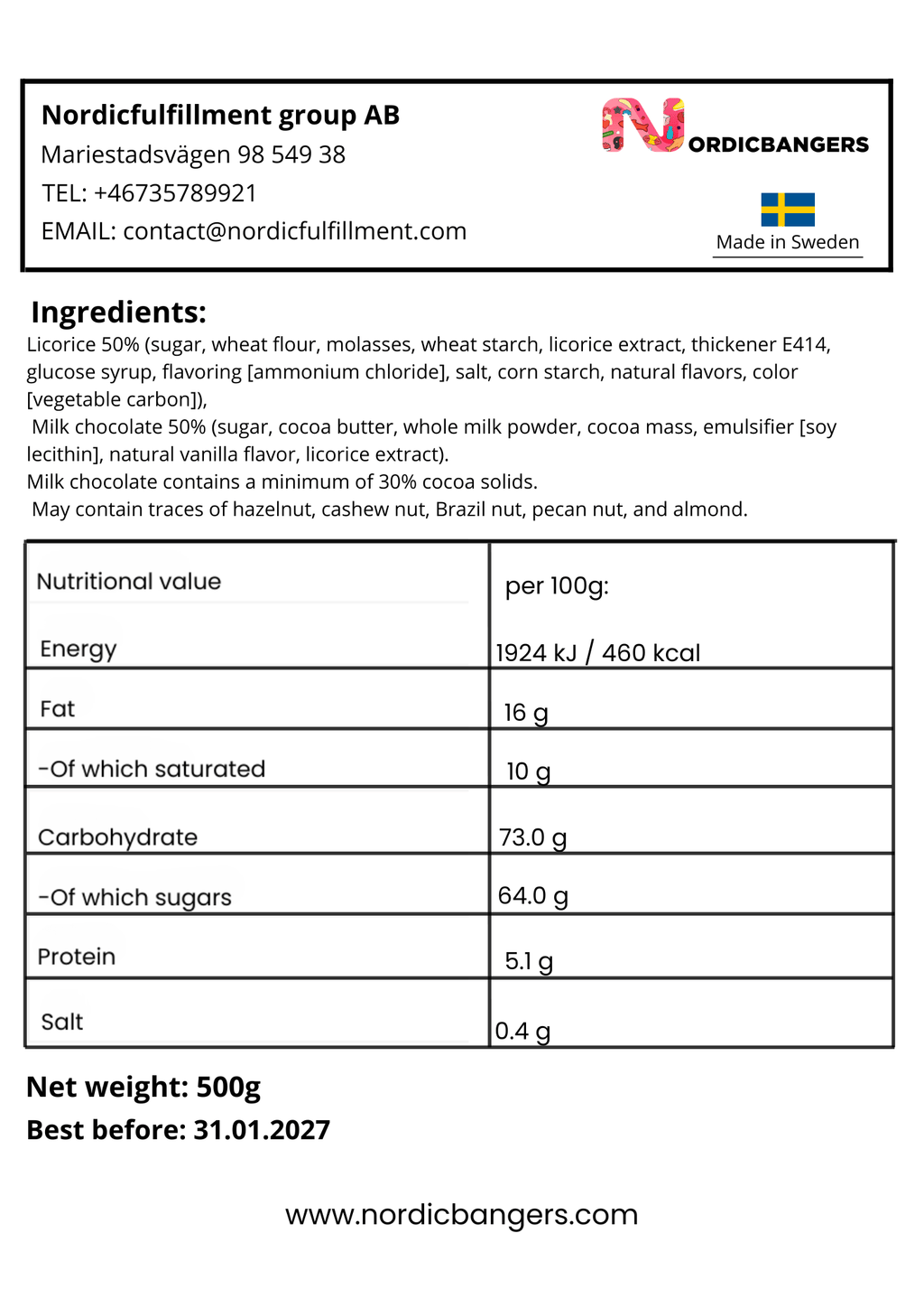 Chocolate Covered Licorice - Nordicbangers