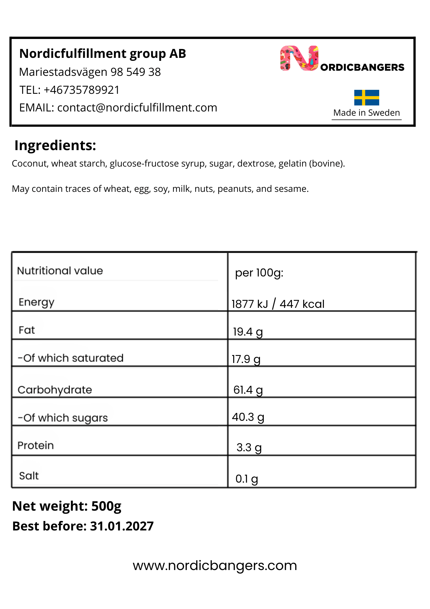 Coconut Cubes - Nordicbangers