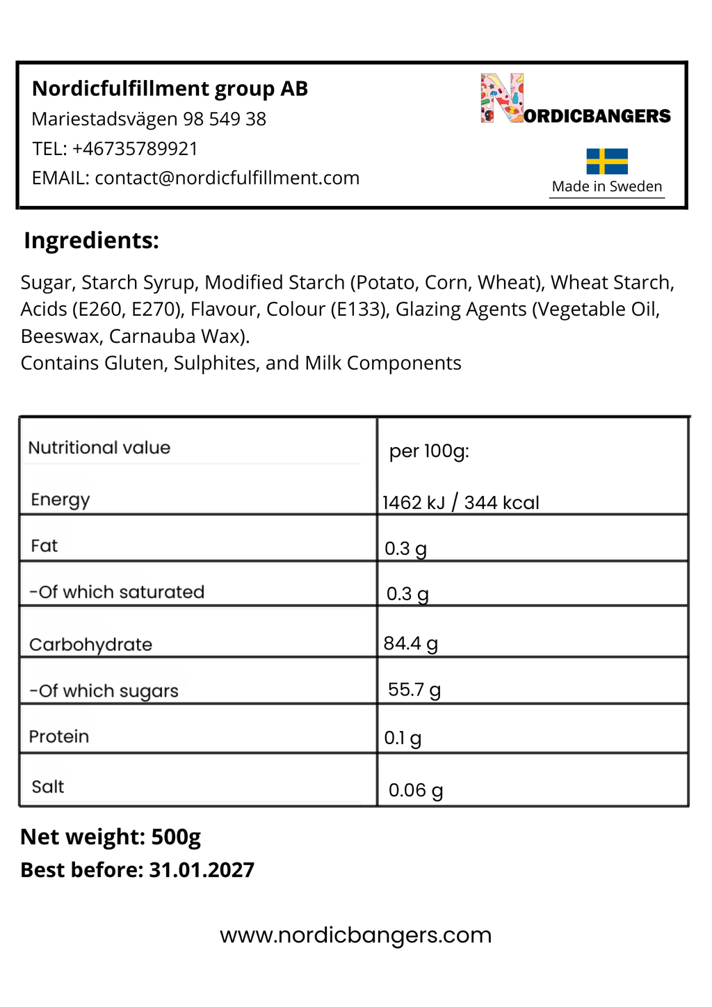 Swedish Candy - Ahlgrens Cars Fruitcombo - Nordicbangers