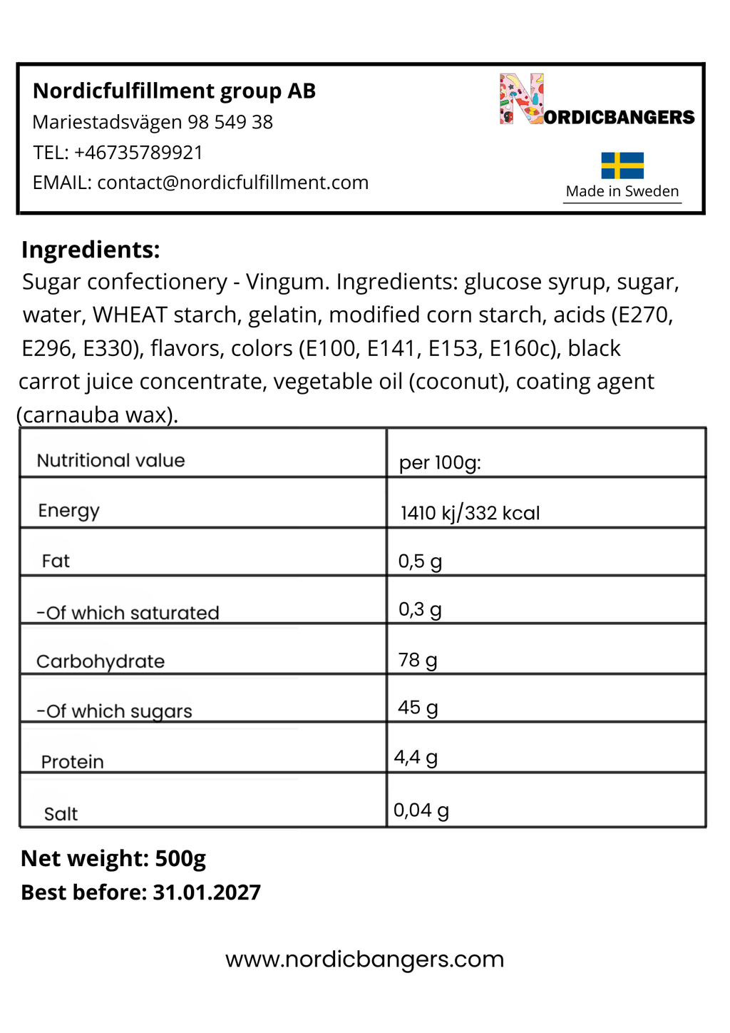 Swedish Candy - ASTRA SWEET - Winegums - Nordicbangers