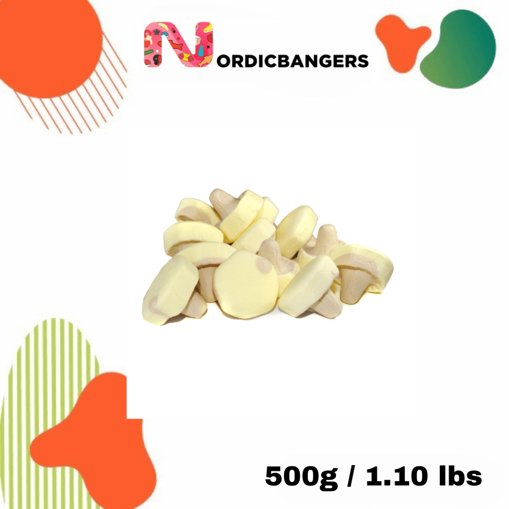 Swedish Candy - Banana & Cola Foam Mushrooms - Nordicbangers
