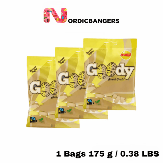 Swedish Candy - BUBS Banana 175g Bags - Nordicbangers