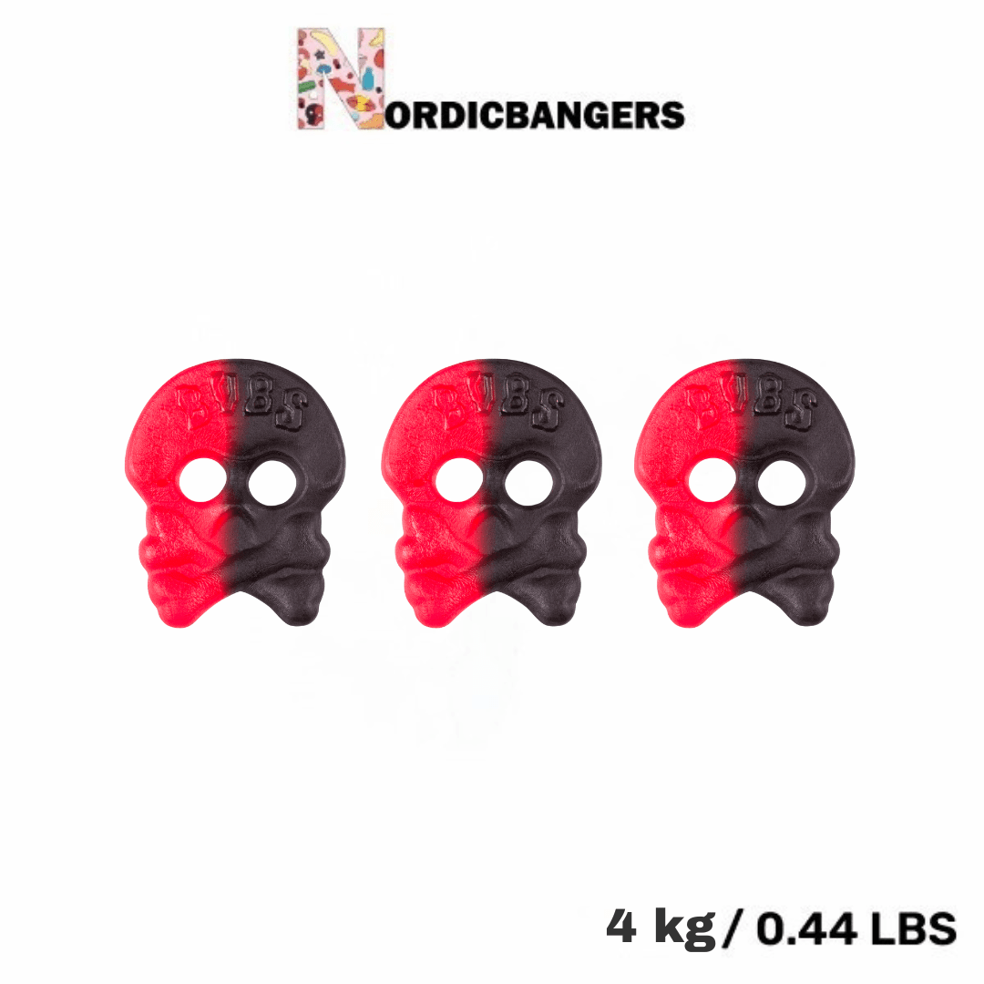 Swedish Candy - Bubs Raspberry/Licorice Skull - Nordicbangers