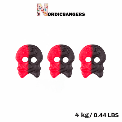 Swedish Candy - Bubs Raspberry/Licorice Skull - Nordicbangers