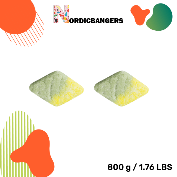 Swedish Candy - Bubs Sour Tuttifrutti Rhomb Foam - Nordicbangers