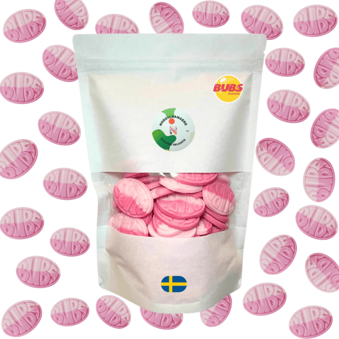 Swedish Candy - Bubs Wild Strawberry/Pomegranate - Nordicbangers