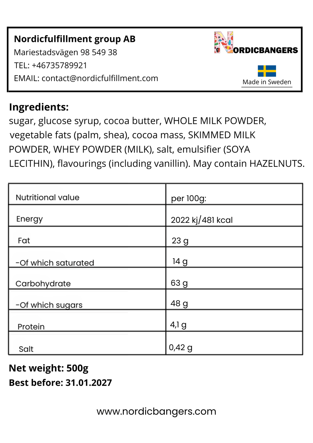 Swedish Candy - Cloetta - Center Original - Nordicbangers