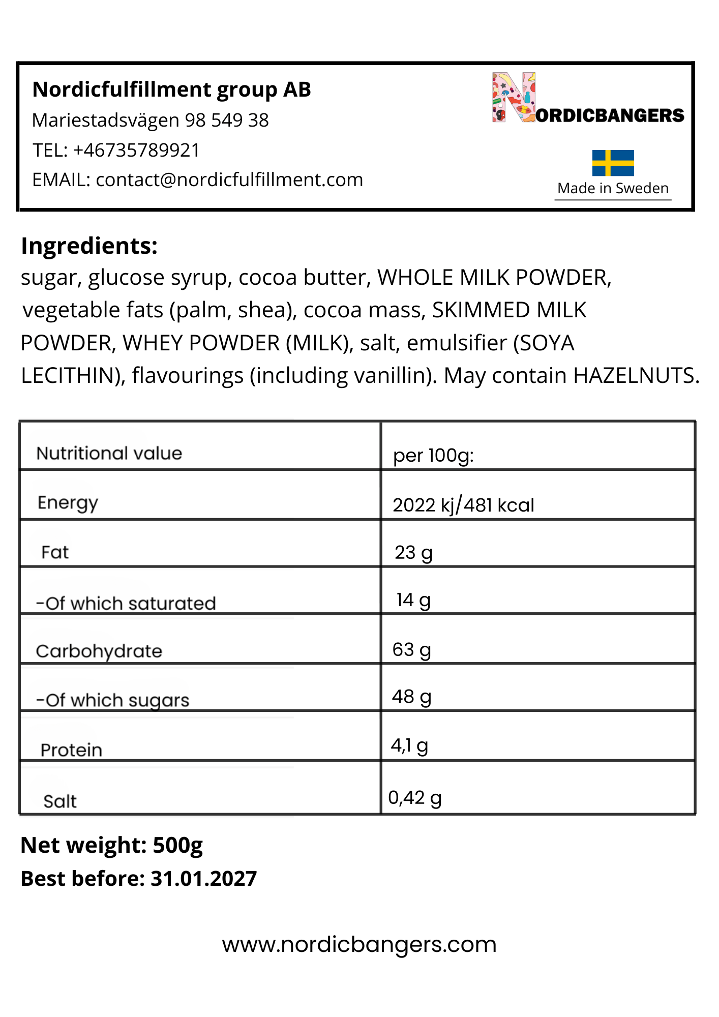 Swedish Candy - Cloetta - Center Sea Salt Caramel - Nordicbangers