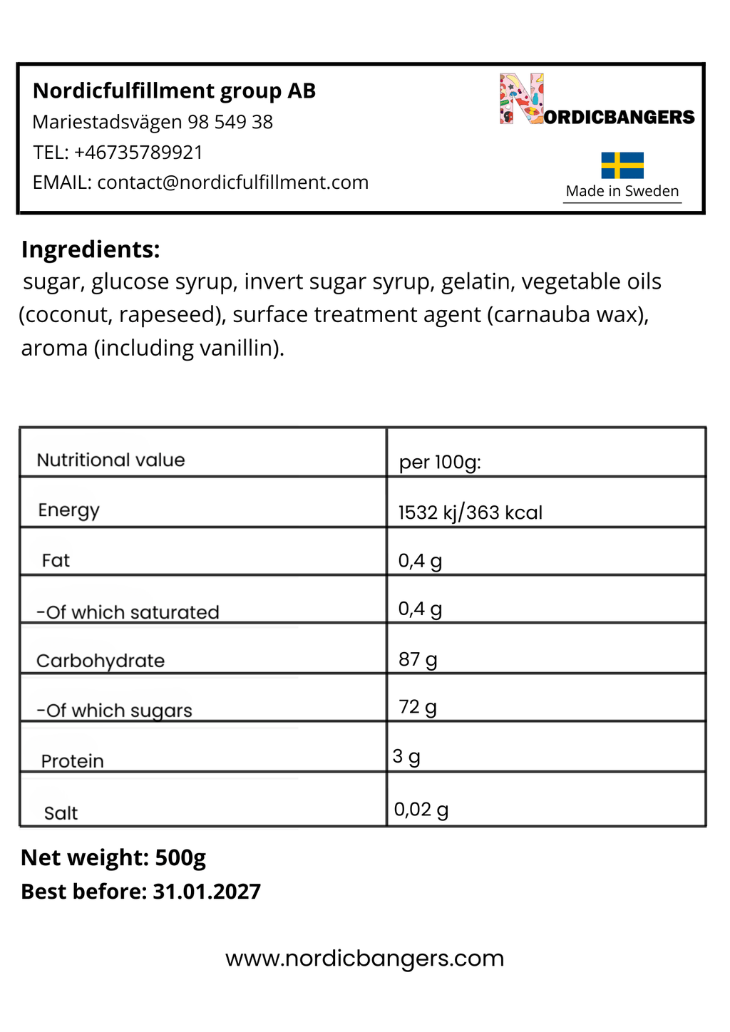 Swedish Candy - Cloetta - Sugar Cubes - Nordicbangers