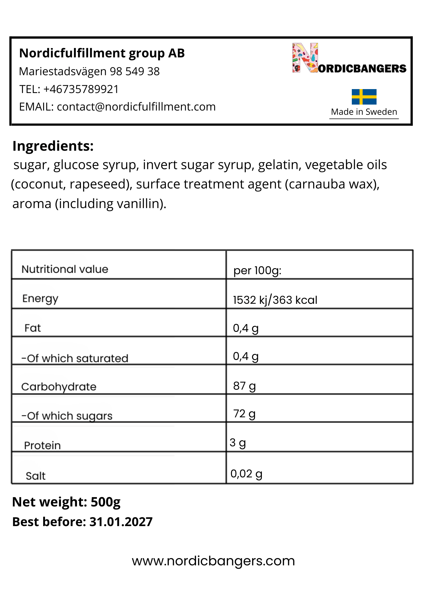 Swedish Candy - Cloetta - Sugar Cubes - Nordicbangers