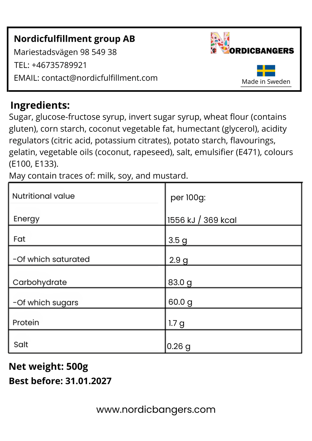 Swedish Candy - FRUIT LICORICE LEM/LIME - Nordicbangers