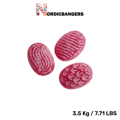 Swedish Candy - Grahn's Hallonfilurer / Rasberry Caramels - Nordicbangers