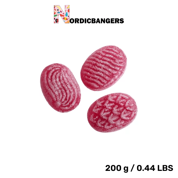 Swedish Candy - Grahn's Hallonfilurer / Rasberry Caramels - Nordicbangers