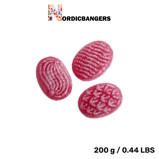 Swedish Candy - Grahn's Hallonfilurer / Rasberry Caramels - Nordicbangers