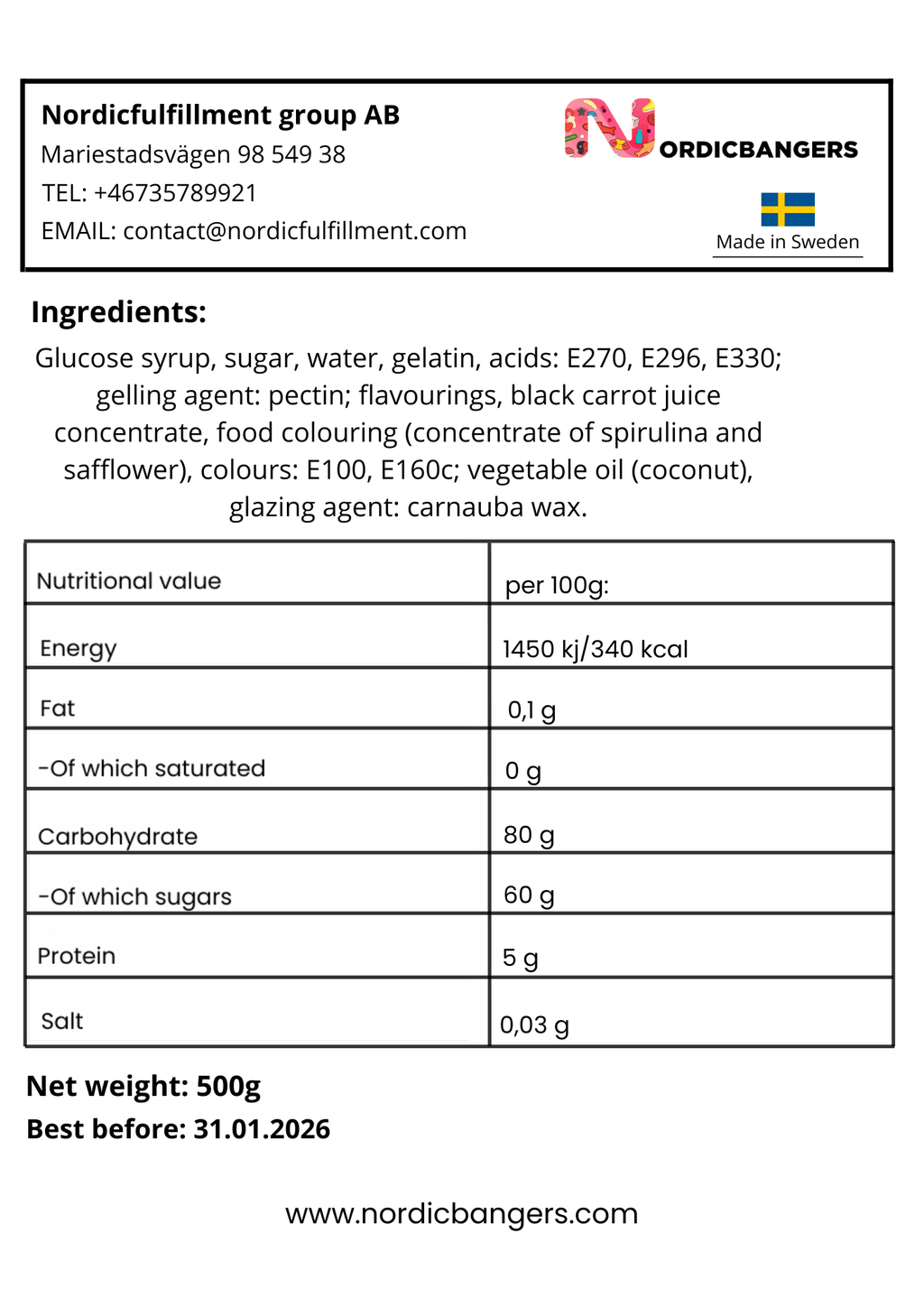 Swedish Candy - HAPPY FLOWER - Nordicbangers