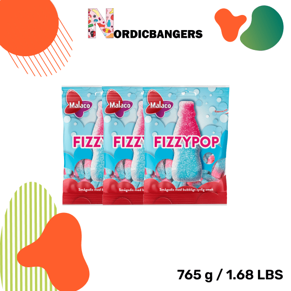 Swedish Candy - Malaco Fizzy Pop Bottles - Nordicbangers