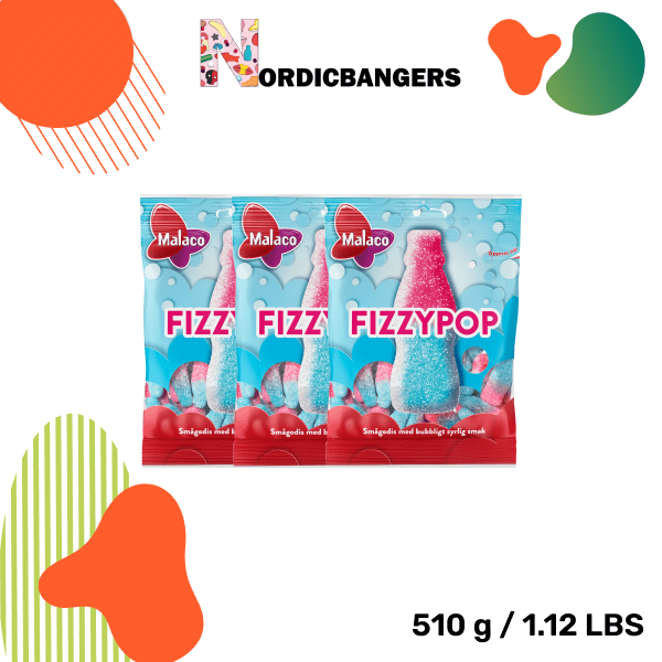 Swedish Candy - Malaco Fizzy Pop Bottles - Nordicbangers