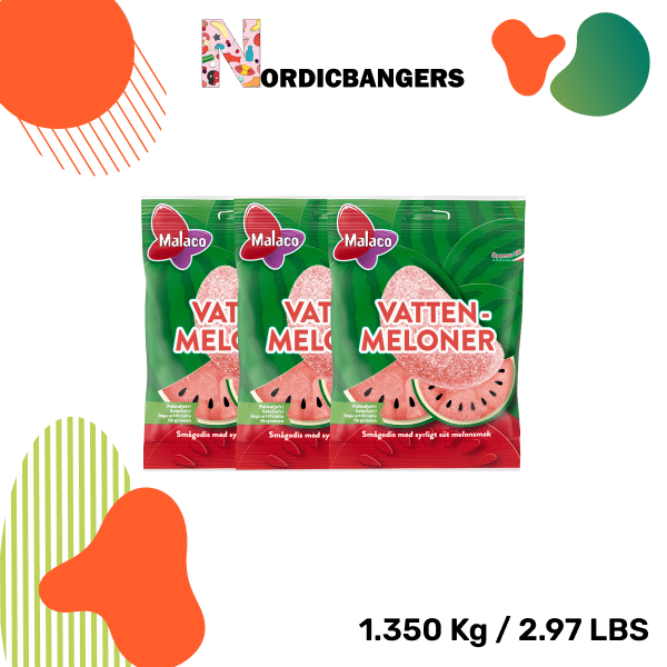 Swedish Candy - Malaco Sour Watermelons - Nordicbangers