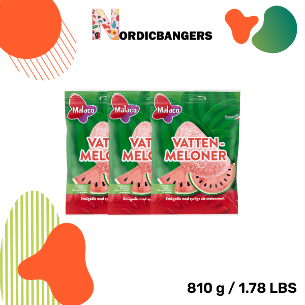 Swedish Candy - Malaco Sour Watermelons - Nordicbangers