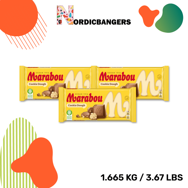 Swedish Candy - Marabou Milk Chocolate Cookie Dough - Nordicbangers