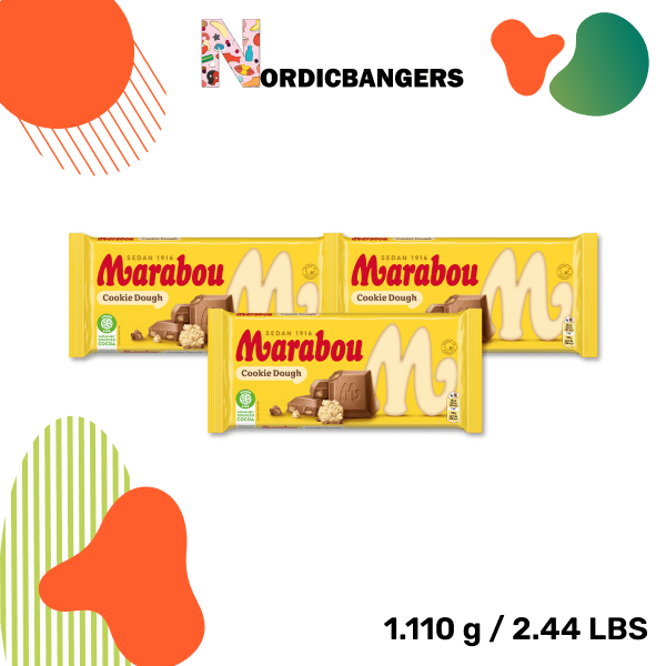 Swedish Candy - Marabou Milk Chocolate Cookie Dough - Nordicbangers