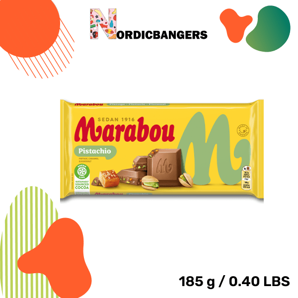 Swedish Candy - Marabou Milk Chocolate Pistachio - Nordicbangers