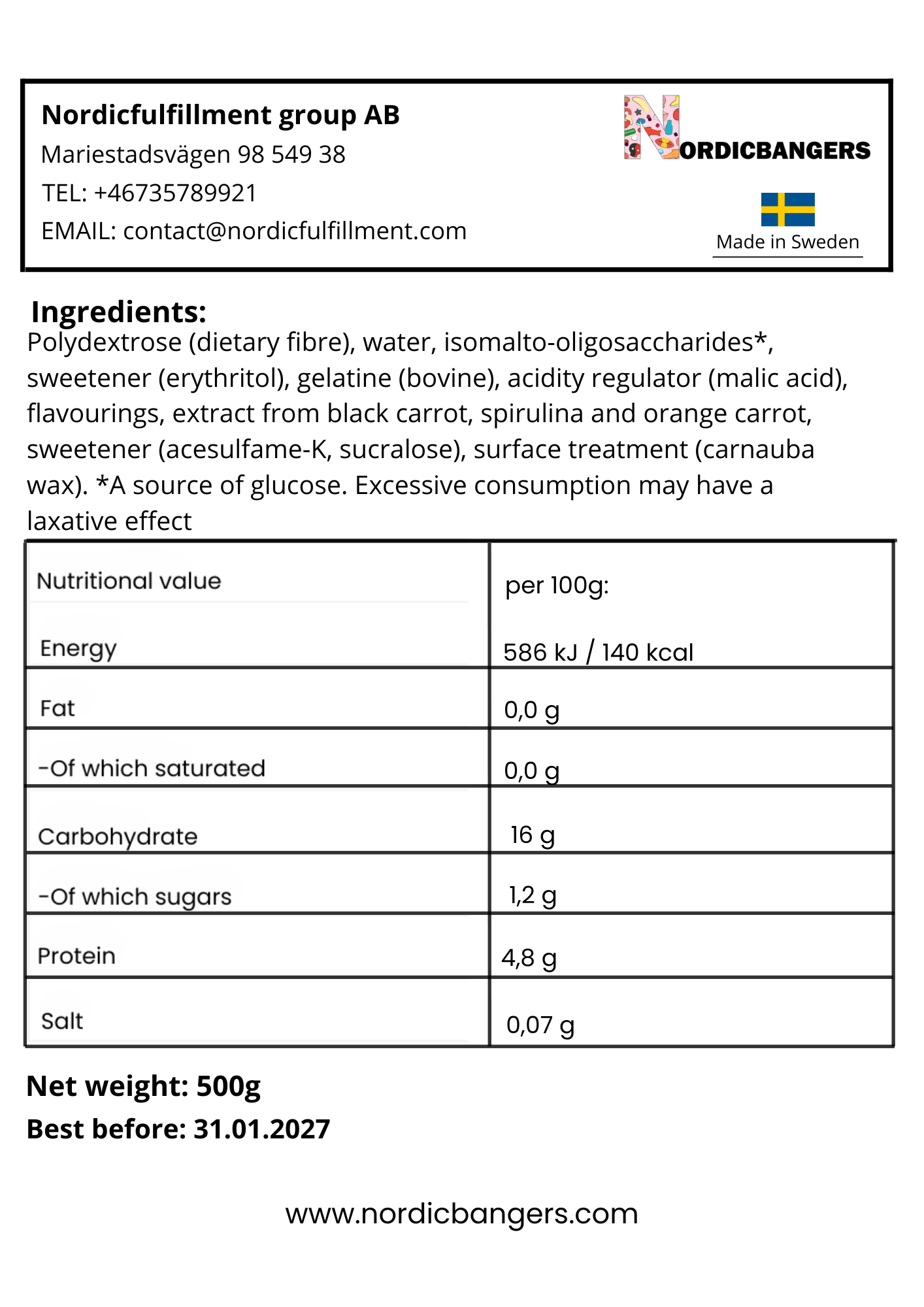 Swedish Candy - PÄNDY CHERRY - Nordicbangers
