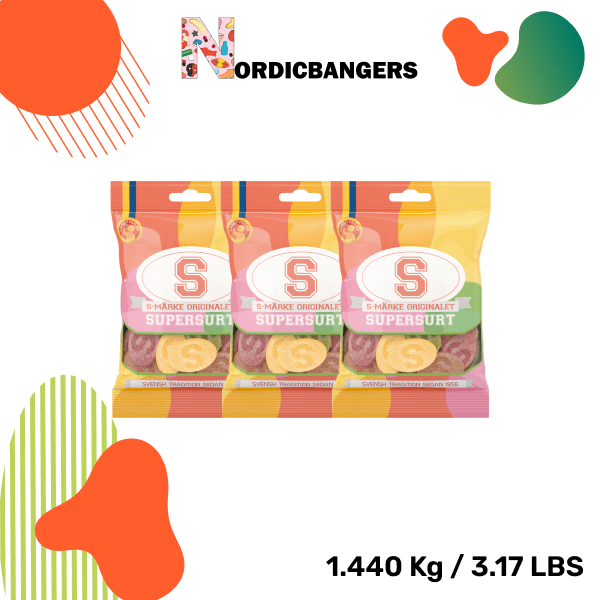 Swedish Candy - S - mark Super Sour - Nordicbangers