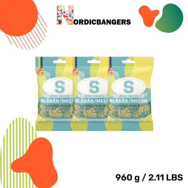 Swedish Candy - S - Marks Blueberry & Melon - Nordicbangers