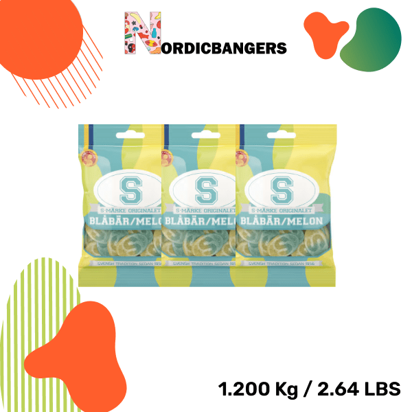 Swedish Candy - S - Marks Blueberry & Melon - Nordicbangers
