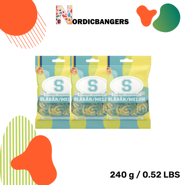 Swedish Candy - S - Marks Blueberry & Melon - Nordicbangers