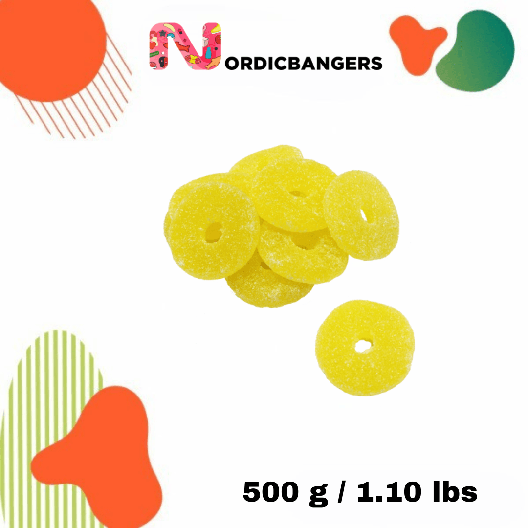 Swedish Candy - Sour Pineapple Rings - Nordicbangers