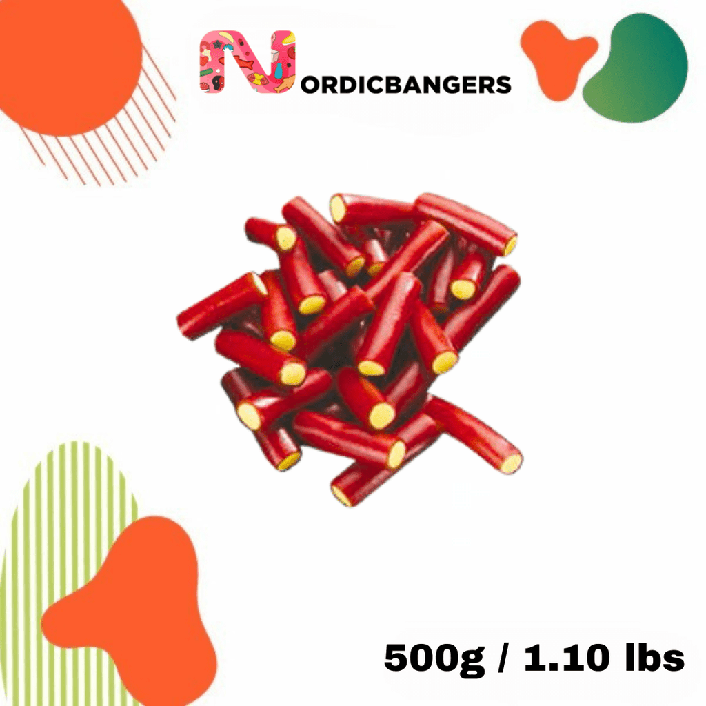 Swedish Candy - Tom's Rhubarb Bites - Nordicbangers