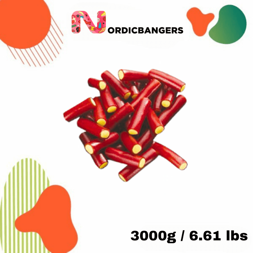 Swedish Candy - Tom's Rhubarb Bites - Nordicbangers